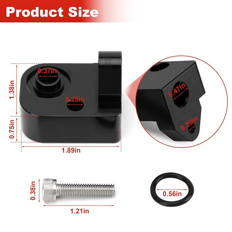 Jetuplusllc Temperature Air Intake Sensor Spacer Kit for 2017-2024 Chevy Silverado 2500HD 3500HD, GMC Sierra 2500HD 3500HD 6.6L Diesel Black - Image 3